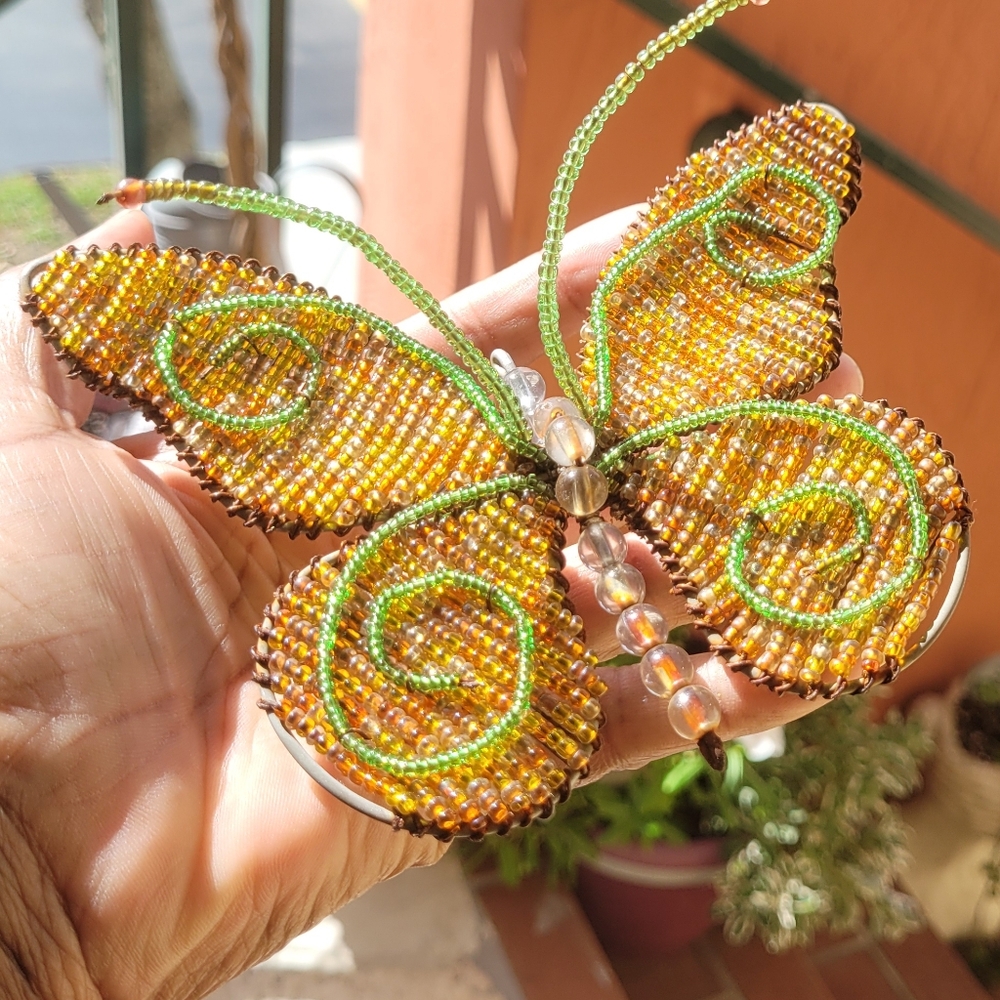 Handcrafted Beaded Butterfly Decoration